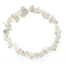 Labradorite bracelet elastic chopped natural stone 19 cm, AA quality, stone of transformation