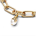 Charm Sterling Silver 925 Mini Snake with Pearl, Animal Bracelet Pendant