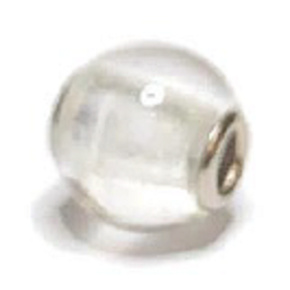 Crystal pendant round natural stone 14 mm, hole 4,2 mm 1 piece, stone stones