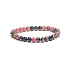 Rhodonite darker bracelet elastic natural stone, ball 6 mm / 16 - 17 cm, stone of forgiveness