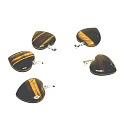 Tiger's Eye Heart Pendant natural stone, 2 cm 1 piece, stone of sun and earth, brings luck and wealth