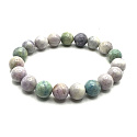 Hackmanit bracelet elastic natural stone, bead 10 mm / 16 - 17 cm, stone inner transformation