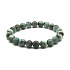 Emerald bracelet elastic natural stone, ball 8 mm / 16 - 17 cm, royal stone