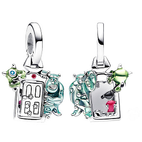 Charm Sterling Silver 925 Disney Pixar Monsters Ltd, Door, Bracelet Pendant Charm Sterling Silver 925 Disney Pixar Monsters Ltd, Door, Bracelet Pendant