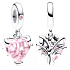 Charm Sterling silver 925 Rose tree of life, one heart, one origin, family bracelet pendant