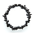 Tourmaline black bracelet elastic chopped natural stone 19 cm, guardian of good mood