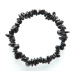 Tourmaline black bracelet elastic chopped natural stone 19 cm, guardian of good mood