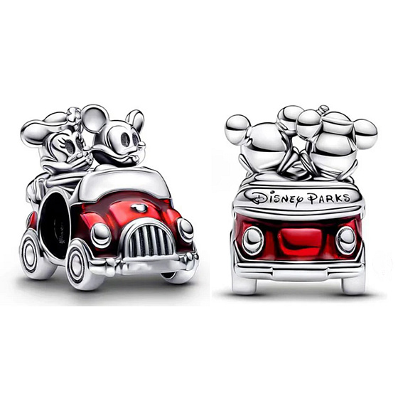 Charm Sterling silver 925 Disney Mickey & Minnie ma trip, bead on travel bracelet