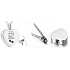 Commemorative urn pendant, Heart with paws waterproof, stainless steel 20 x 25 mm + chain 50 cm