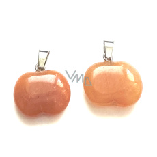 Orange Agate Apple of Knowledge pendant natural stone 1.5 cm, provides courage and strength