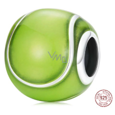 Charm Sterling silver 925 Tennis ball, bead on bracelet sport Charm Sterling silver 925 Tennis ball, bead on bracelet sport