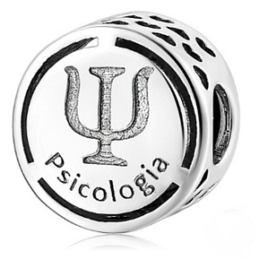 Charm Sterling silver 925 Psychology, bead on bracelet job Charm Sterling silver 925 Psychology, bead on bracelet job