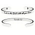 Stainless steel bracelet silver with engraving Believe in God..., open cuff, 6 mm