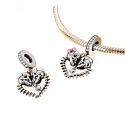 Charm Sterling Silver 925 Skeletons Love Halloween, Pendant for Halloween Bracelet