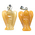 Avanturine orange Angel guardian pendant natural stone hand cut 2 - 2,2 cm, stone of happiness and prosperity