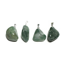 Chalcedony green Trommel pendant natural stone M, approx. 2,5 cm, stone of love, joy