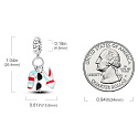 Charm Sterling silver 925 Chic style - Summer fun, glasses, swimsuit, flip flops, 3in1 bracelet pendant, interests