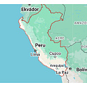 Charm Sterling Silver 925 Peru Flag - Swinging Map, Travel Bracelet Pendant