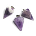 Amethyst Sideric pendulum natural stone 2 x 1,5 cm, 1 piece, stone of kings and bishops