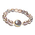 Purple irregular pearl elastic bracelet natural 9 x 9 mm / 16 - 17 cm, symbol of femininity, brings admiration