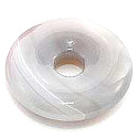 Agate grey Donut natural stone 30 mm