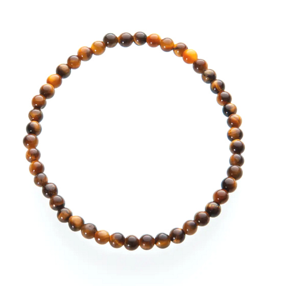 Tiger eye bracelet elastic natural stone, ball 4 mm / 19 cm, stone of sun and earth, brings luck and wealth