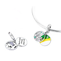 Charm Sterling Silver 925 Hard Work Always Pays Off, Bracelet Pendant