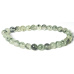 Prehnit with epidote bracelet elastic natural stone, ball 6 mm / 16 - 17 cm, pure mind stone