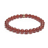 Agate red bracelet elastic natural stone, bead 6 mm / 16-17 cm, adds recoil and strength