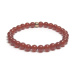 Agate red bracelet elastic natural stone, bead 6 mm / 16-17 cm, adds recoil and strength