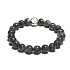 Larvikite bracelet elastic natural stone, ball 8 mm / 16 - 17 cm