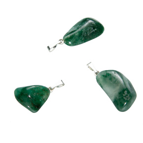 Chalcedony green Trommel pendant natural stone M, approx. 2,5 cm, stone of love, joy