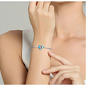 Charm Sterling silver 925 Two dolphins, bead on bracelet animal