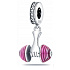 Sterling silver 925 Gymnastics barbell, sport bracelet pendant