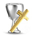 Charm Sterling silver 925 Religious charms Chalice and cross - holy communion,bead for bracelet religion