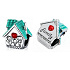 Charm Sterling silver 925 House where love lives, bead on bracelet family