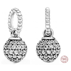 Charm Sterling silver 925 Peacock ball, pendant on bracelet symbol