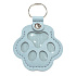 Paw Keychain – a keepsake of your pet that you can always carry with you, faux leather, gray-blue