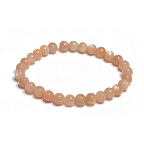 Sunstone bracelet elastic natural stone, ball 6 mm / 16-17 cm, hides the power of the Sun and fire