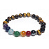 Chakra bracelet Tiger eye, elastic natural stone ball 8 mm / 16 - 17 cm
