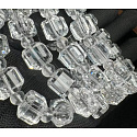 Azeztulite facet bracelet elastic natural stone 11 - 12 mm / 16 - 17 cm, high frequency energy