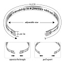 Stainless steel bracelet gold-plated with engraving You are loved..., open cuff, 2.5 mm
