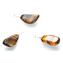 Tiger's Eye Tumbled Pendant Natural Stone 2.5 cm 1 piece, stone of the sun and earth, brings luck and wealth