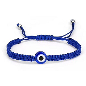 Blue eye rope bracelet woven dark blue