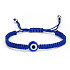 Blue eye rope bracelet woven dark blue