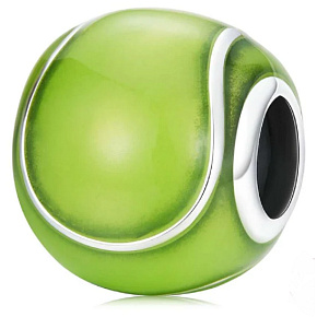 Charm Sterling silver 925 Tennis ball, bead on bracelet sport Charm Sterling silver 925 Tennis ball, bead on bracelet sport