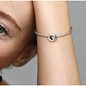 Sterling silver 925 Alphabet letter G, bead for bracelet