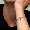 Sterling silver 925 Alphabet letter I, bead for bracelet