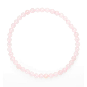 Rosie's bracelet elastic natural stone, ball 4 mm / 19 cm, love stone