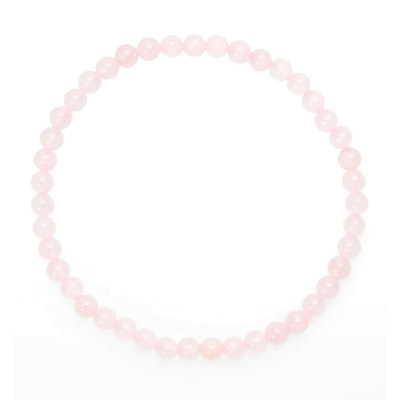 Rosie's bracelet elastic natural stone, ball 4 mm / 19 cm, love stone